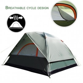 Waterproof Camping Hiking Polyester Oxford Cloth Dual Layers Tent 4 People