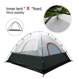 Waterproof Camping Hiking Polyester Oxford Cloth Dual Layers Tent 4 People
