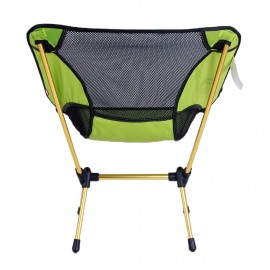 BEAR SYMBOL Self-Driving Travel Folding Chairs BS-YZ9012 Green Cover Golden Shelf