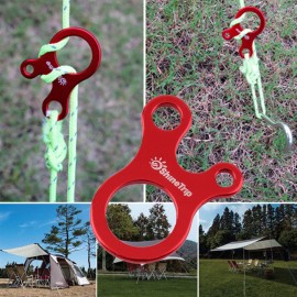 Quick Knot Tent Wind Rope Buckle 3 Hole Antislip Camping Tightening Hook
