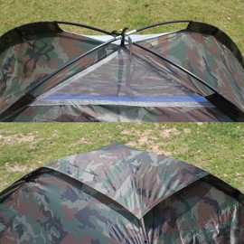 Single Layer 2 People Waterproof Camouflage Camping Hiking Beach Travel Tent