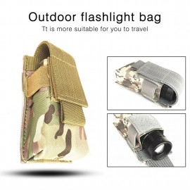 Outdoor Flashlight Bag Waterproof Nylon Tactical Pouch Small Waist Bag