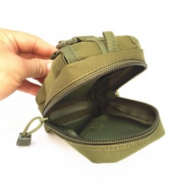 Small Tactical Bag Zipper Nylon Waist Pack Outdoor Sports Backpack Attachment