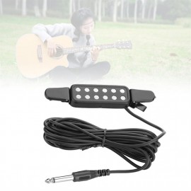 12 Hole Clip On Sound Pickup Microphone Amplifier Speaker Guitar Transducer