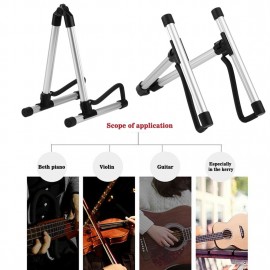 Folding Electric Acoustic Bass Guitar Stand A Frame Floor Rack Holder