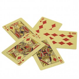 Durable 24K Gold Foil Plated Playing Card Adult Play Game Gold Foil Poker Card