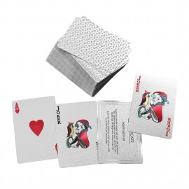 Luxury Platinum Foil Poker Playing Cards Waterproof Silve Plated Porker Cards