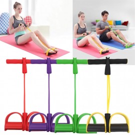 Resistance Band Rope Tube Elastic Exercise Equipment for Yoga Pilates Workout