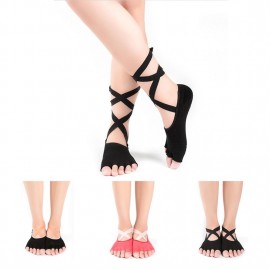 Women Sports Yoga Dancing Ballet Socks Breathable Anti-Slip Bandage Socks