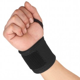 SX503 Sports Elastic Stretchy Wrist Joint Brace Support Wrap Band Thumb Loop