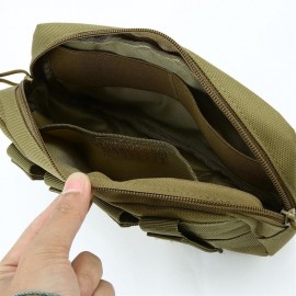 Tactical Molle Pouch Large Capacity Zipper Bag Outdoor Backpack Attachment